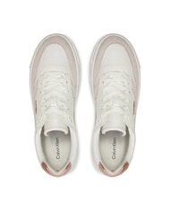 CALVIN KLEIN FF CUPSOLE LACE UP Zapatillas de cuero blanco - Zapatos Mujer - 4
