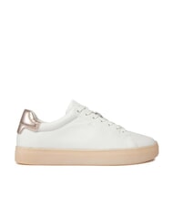 CALVIN KLEIN CUPSOLE LACE UP PEARL Zapatillas de cuero blanco - Zapatos Mujer - 2