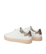 CALVIN KLEIN CUPSOLE LACE UP PEARL Zapatillas de cuero blanco - Zapatos Mujer - 5