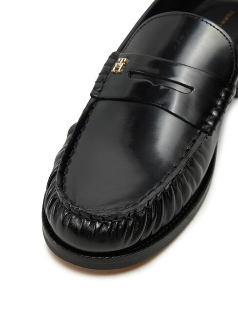 TH MONOGRAM Mocasines de piel brillante negro - Zapatos Mujer