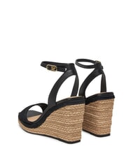 TOMMY HILFIGER TH MONOGRAM Sandalias de cu&ntilde;a alta de piel negro - Zapatos Mujer - 4