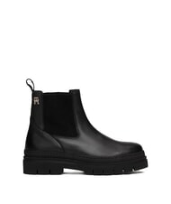 TOMMY HILFIGER TH Botines de piel estilo Chelsea negro - Zapatos Mujer - 3