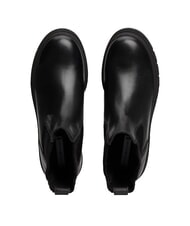 TOMMY HILFIGER TH Botines de piel estilo Chelsea negro - Zapatos Mujer - 5