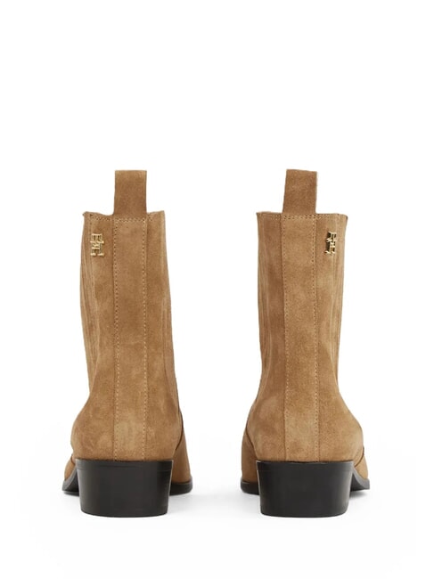 COWBOY CHELSEA Botines de ante con punta puntiaguda caqui - Zapatos Mujer