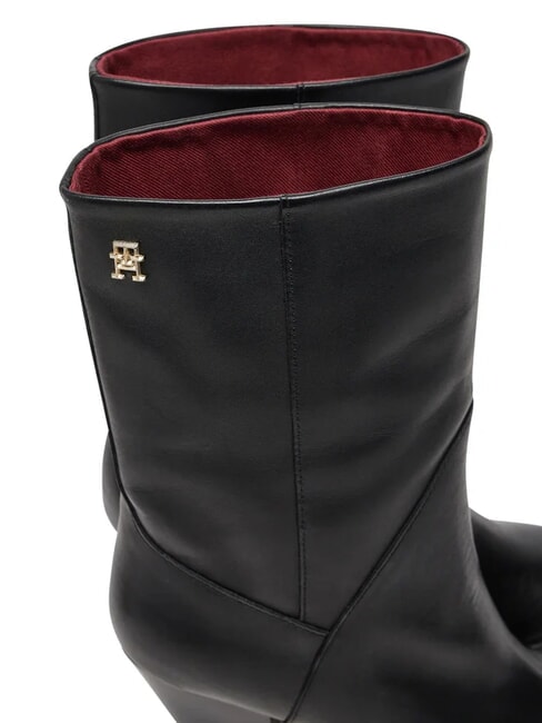 MID COWBOY Botines de piel con tac&oacute;n negro - Zapatos Mujer