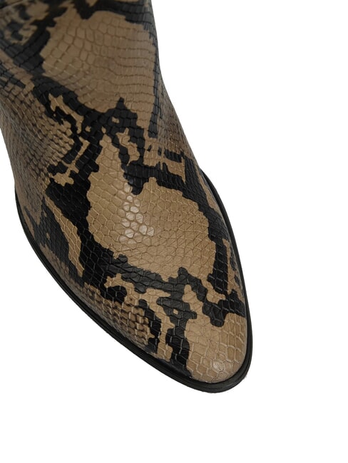 TH  Botas tejanas de cuero beige - Zapatos Mujer