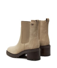 TOMMY HILFIGER FLAG MID HEEL Botines de ante beige - Zapatos Mujer - 6