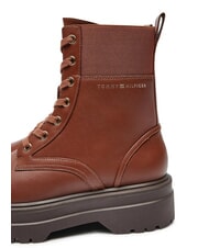 TOMMY HILFIGER TH ELASTIC RIB LACEUP Botas de cuero con cordones marr&oacute;n co&ntilde;ac - Zapatos Mujer - 3