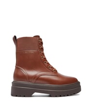 TOMMY HILFIGER TH ELASTIC RIB LACEUP Botas de cuero con cordones marr&oacute;n co&ntilde;ac - Zapatos Mujer - 2