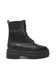 TOMMY HILFIGER TH ELASTIC RIB LACEUP Botas de cuero con cordones negro - Zapatos Mujer - 2