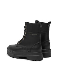 TOMMY HILFIGER TH ELASTIC RIB LACEUP Botas de cuero con cordones negro - Zapatos Mujer - 5