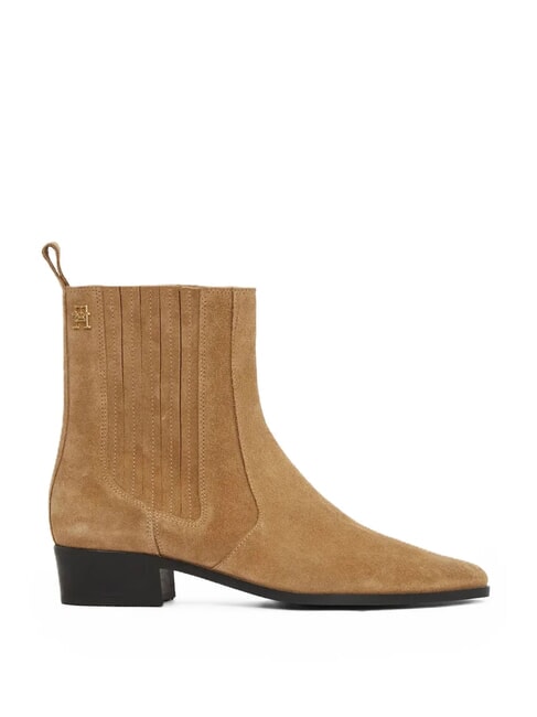 COWBOY CHELSEA Botines de ante con punta puntiaguda caqui - Zapatos Mujer