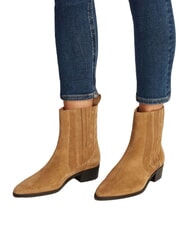TOMMY HILFIGER COWBOY CHELSEA Botines de ante con punta puntiaguda caqui - Zapatos Mujer - 5