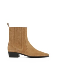 TOMMY HILFIGER COWBOY CHELSEA Botines de ante con punta puntiaguda caqui - Zapatos Mujer - 3