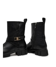 TOMMY HILFIGER BIKER Botines de piel con hebilla negro - Zapatos Mujer - 5