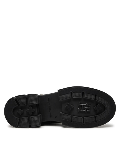 BIKER Botines de piel con hebilla negro - Zapatos Mujer