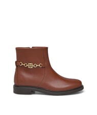 TOMMY HILFIGER TH CHAIN Botines bajos de piel con cremallera - Zapatos Mujer