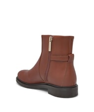 TOMMY HILFIGER TH CHAIN Botines bajos de piel con cremallera marr&oacute;n co&ntilde;ac - Zapatos Mujer - 4