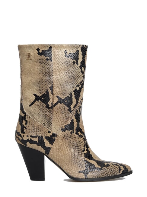 TH  Botas tejanas de cuero beige - Zapatos Mujer