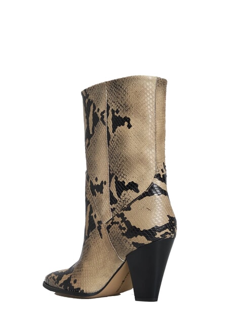 TH  Botas tejanas de cuero beige - Zapatos Mujer