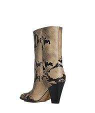 TOMMY HILFIGER TH  Botas tejanas de cuero beige - Zapatos Mujer - 4