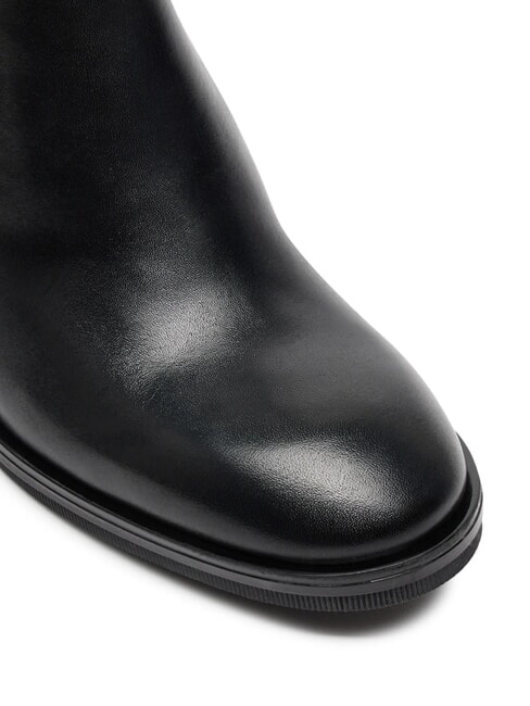 TH CHAIN Botines de piel con cadena negro - Zapatos Mujer