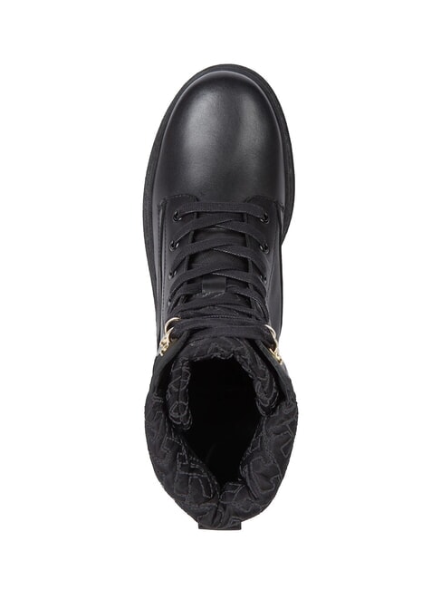 CLEATED LACE-UP Botines con cordones y cuello acolchado negro - Zapatos Mujer