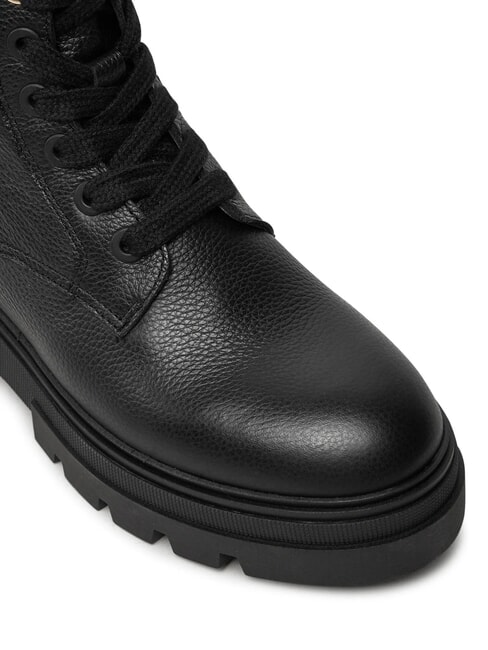 BICOLOR Botas de cuero con cordones negro - Zapatos Mujer