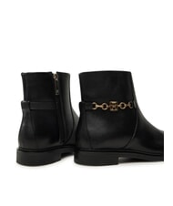TOMMY HILFIGER TH CHAIN Botines bajos de piel con cremallera negro - Zapatos Mujer - 4