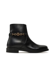 TOMMY HILFIGER TH CHAIN Botines bajos de piel con cremallera - Zapatos Mujer