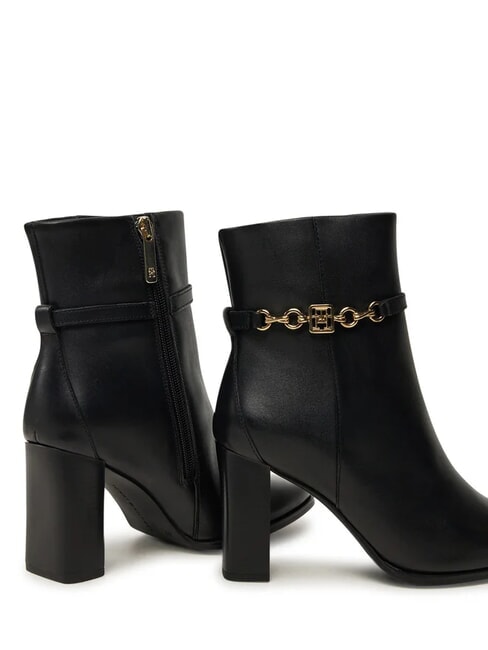 TH CHAIN Botines de piel negro - Zapatos Mujer