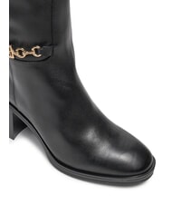 TOMMY HILFIGER TH CHAIN Botas altas de piel con cadena negro - Zapatos Mujer - 3
