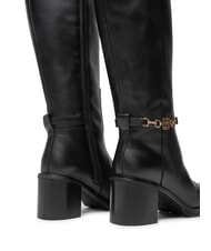 TOMMY HILFIGER TH CHAIN Botas altas de piel con cadena negro - Zapatos Mujer - 5