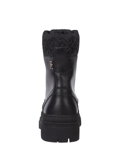 CLEATED LACE-UP Botines con cordones y cuello acolchado negro - Zapatos Mujer