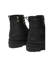 TOMMY HILFIGER BICOLOR Botas de cuero con cordones negro - Zapatos Mujer - 4