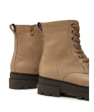TOMMY HILFIGER BICOLOR Botas de cuero con cordones beige - Zapatos Mujer - 4