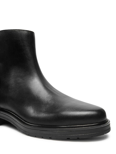 TH Botines bajos de ante y piel negro - Zapatos Mujer