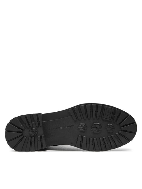 TH Botines bajos de ante y piel negro - Zapatos Mujer