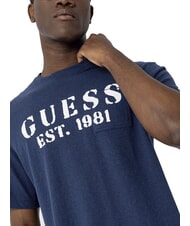 GUESS MARINA PRINT Camiseta de manga corta con bolsillo azul infinito - camiseta - 3