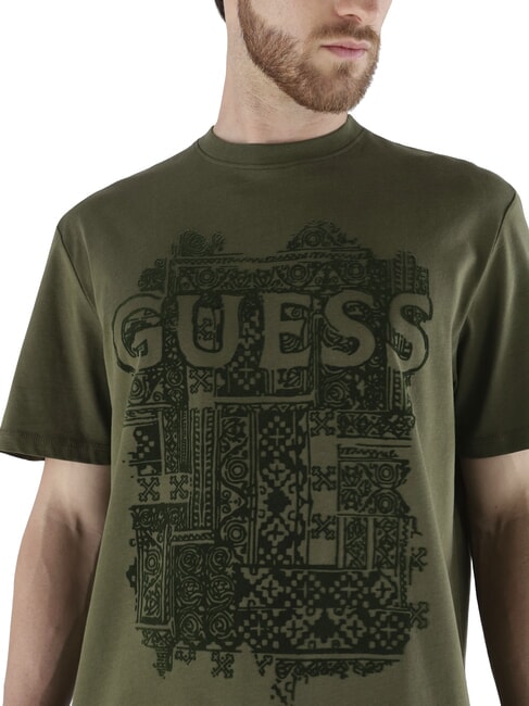 FLOCK Camiseta de manga corta de corte regular ma&ntilde;ana oliva - camiseta