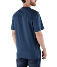 GUESS FLOCK Camiseta de manga corta de corte regular azul infinito - camiseta - 2