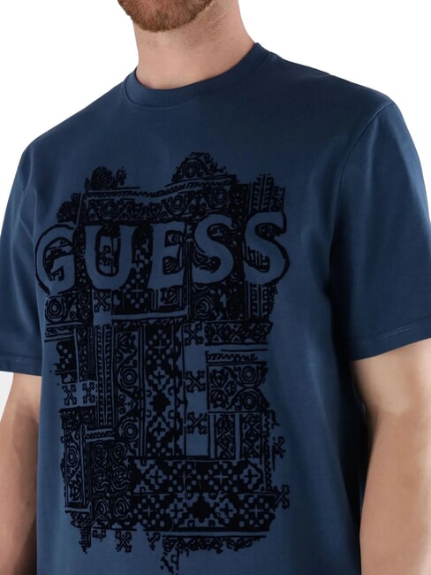 FLOCK Camiseta de manga corta de corte regular azul infinito - camiseta