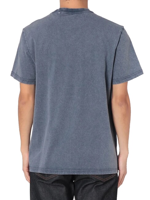 WASHED Camiseta de manga corta de corte regular lavado de nieve azul - camiseta