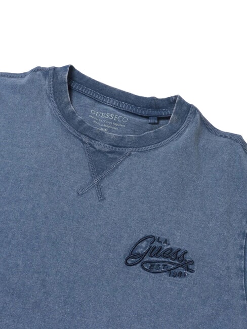 WASHED Camiseta de manga corta de corte regular lavado de nieve azul - camiseta