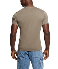 GUESS PIMA Camiseta de algod&oacute;n con logo bordado c&aacute;scara de nuez - camiseta - 2