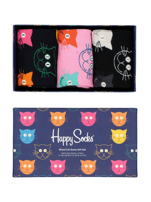 BLACK AND WHITE Lote de regalo de 3 pares de calcetines negro - Calcetines de mujer