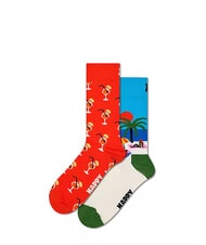 HAPPY SOCKS BEACH LIFE Set de regalo 2 pares de calcetines verde - Calcetines de hombre - 2