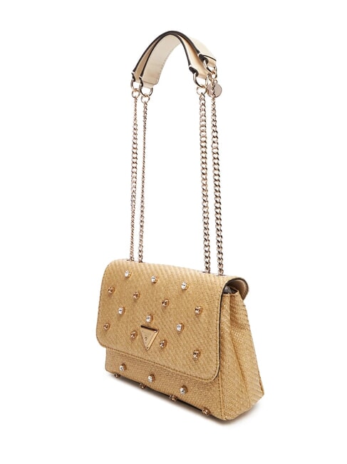 GIULLY 2 Bolso convertible de rafia con solapa lalie belleza natural - Bolsos Mujer