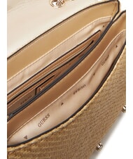 GUESS GIULLY 2 Bolso convertible de rafia con solapa lalie belleza natural - Bolsos Mujer - 6
