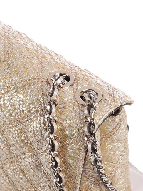 GIULLY 2 Bolso de hombro tejido, bolso bandolera oro - Bolsos Mujer